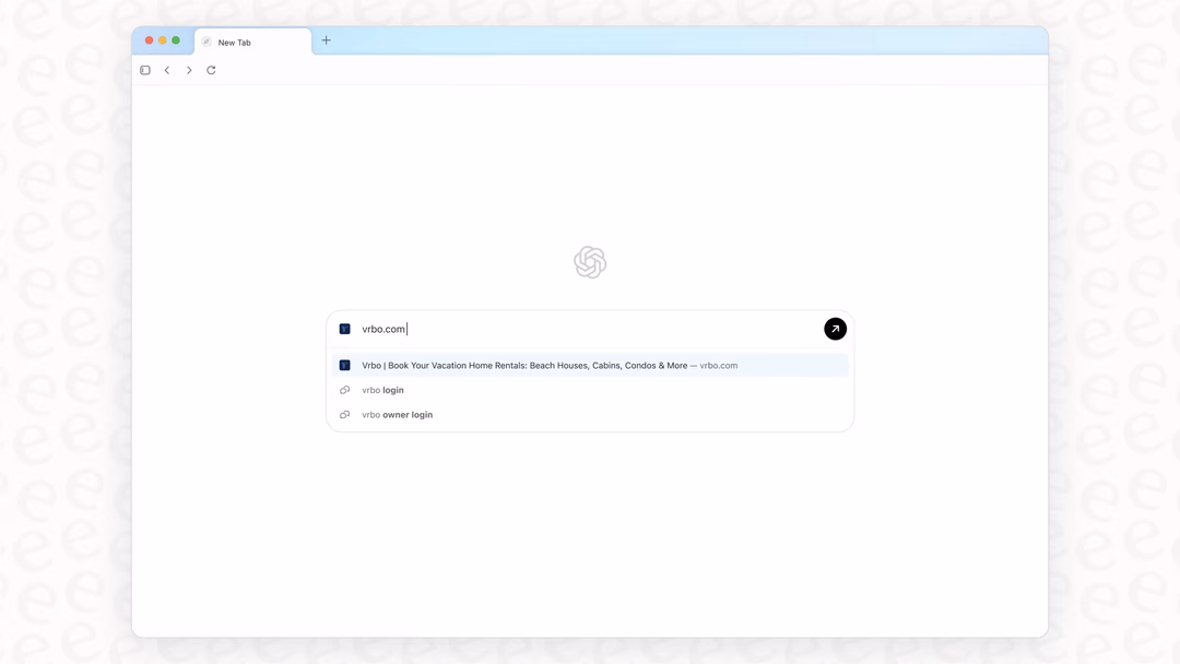 Chat GPT Atlas browser interface
